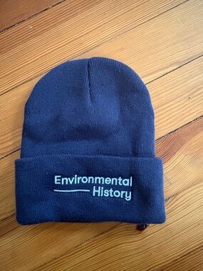 Environmental History Embroidered Navy Beanie